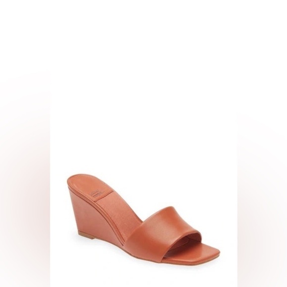 Jeffrey Campbell Appetit Wedge Leather Slide Sandal 9 - Picture 2 of 8